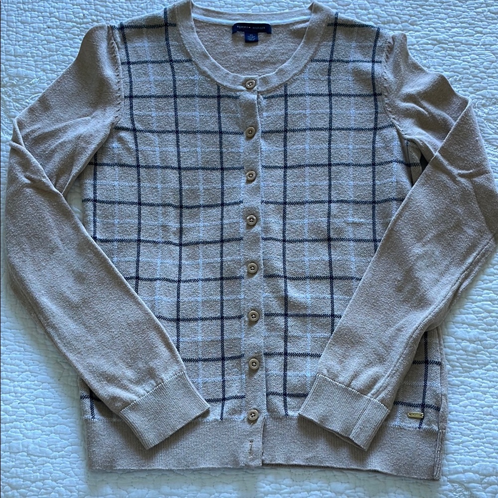 Tommy Hilfiger Plaid Cardigan size XS
